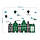 Виниловые наклейки Городок Интерьерная наклейка датские домики большая декоративная на стену матовая 1790х1350, фото 3