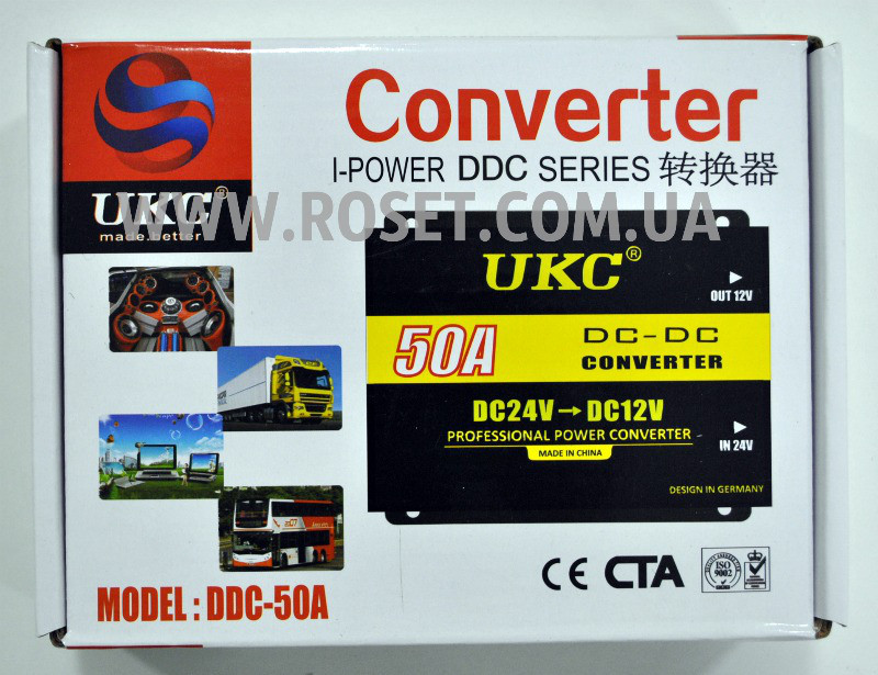 

Конвертер постоянного переменного тока AC/DC - UKC I-Power Converter 50A 24V-12V