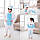 Піжама Кігурумі для дівчаток білий Єдиноріг з блакитними крилами дитячий, фото 3