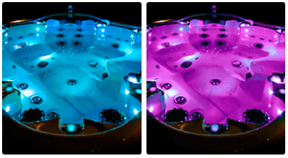 LED-подсветка воды в гидромассажном бассейне Ique Eden