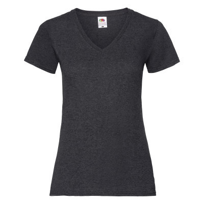 Женская футболка V-образный вырез XXL, V-образный, Темно-Серый Меланж