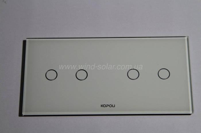 4 канала кнопки Сенсорный выключатель стекло закаленное для ванной кухни спальни Livolo Kopou - фото 2
