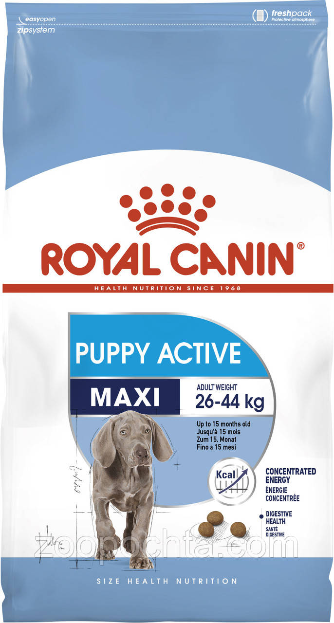 

Сухой корм Royal Canin Maxi Puppy Active для щенков, 15КГ