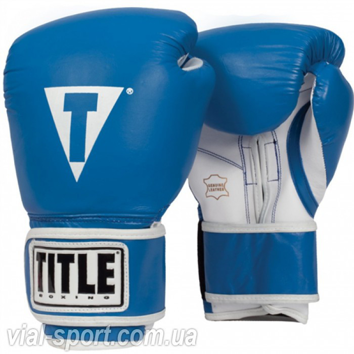 

Боксерские перчатки TITLE Pro Style Leather Training Gloves Взрослая, , Синий