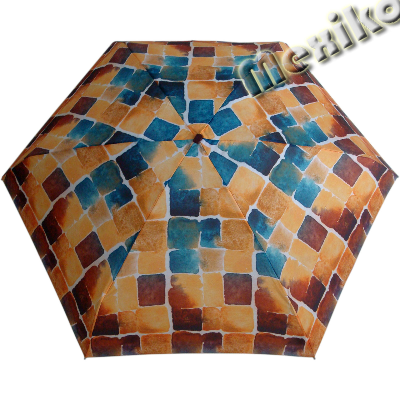 Зонт ZEST женский механика 5 сложений, цветной плоский. Расцветка №18