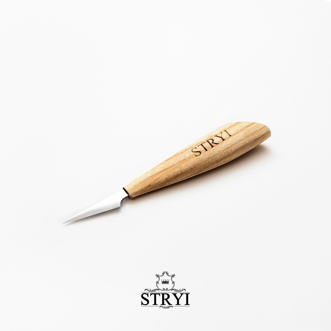 

Стамеска нож-косяк 15 градусов 45мм для резьбы по дереву, от производителя STRYI