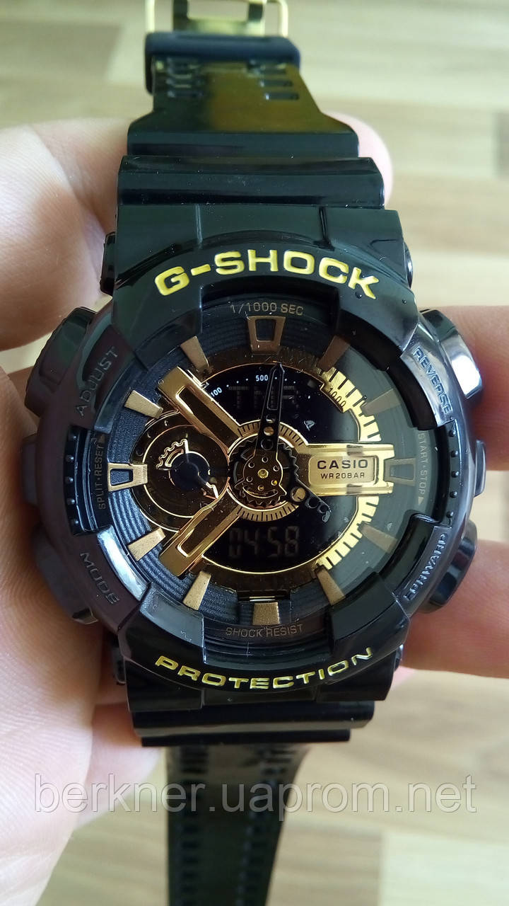 

Часы мужские CASIO G-Shock GA 110 черно-золотые