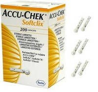 Ланцеты «Акку Чек Софткликс» (Accu-Chek Softclix), 200 шт, Roche Diagnostics Gmbh, Германия