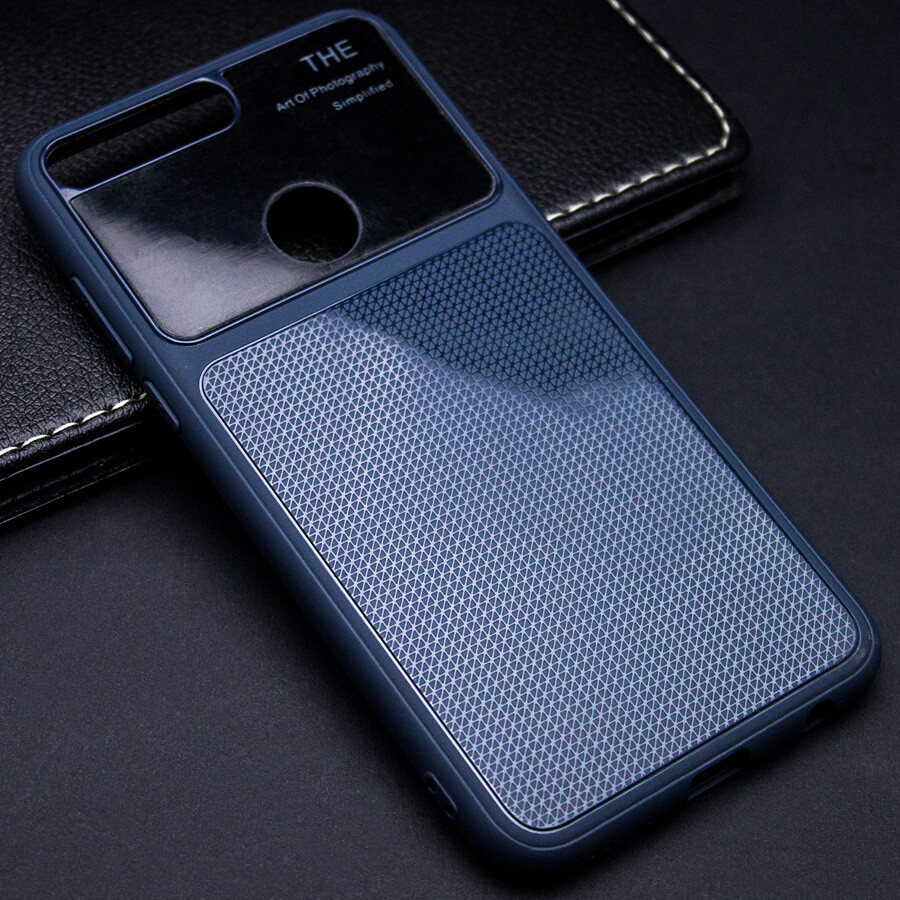 

TPU чехол Glossy Half для Huawei Y7 (2018) Синий