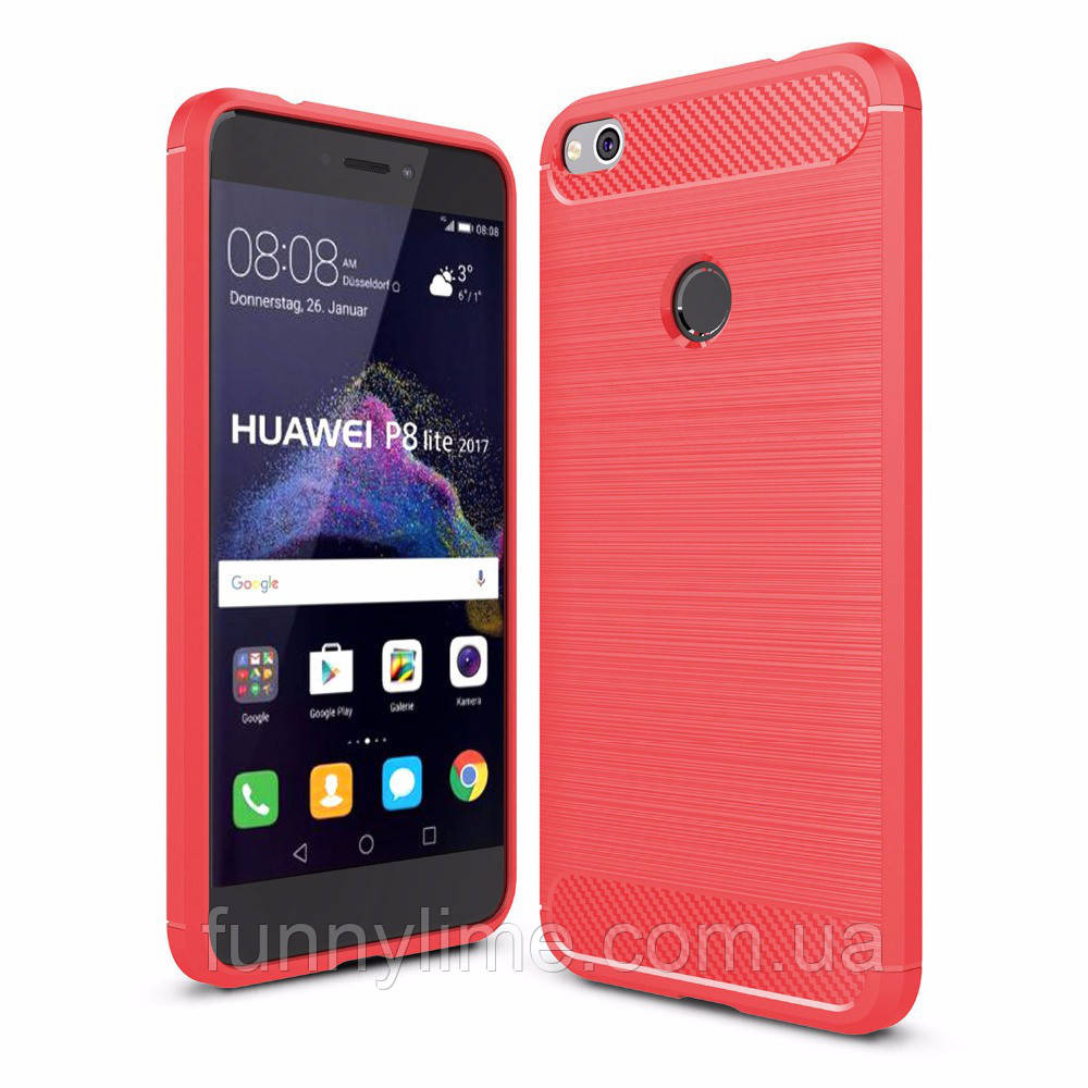 

Чехол Carbon для Honor 8 Lite бампер оригинальный Red