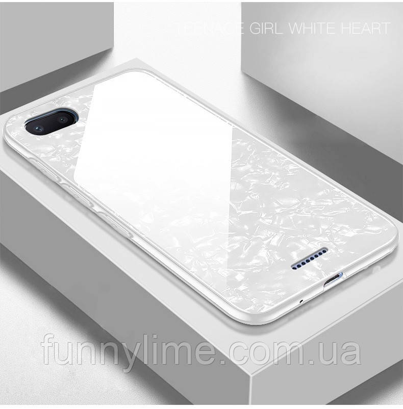 

Чехол Marble для Xiaomi Redmi 6A бампер мраморный оригинальный White, Белый