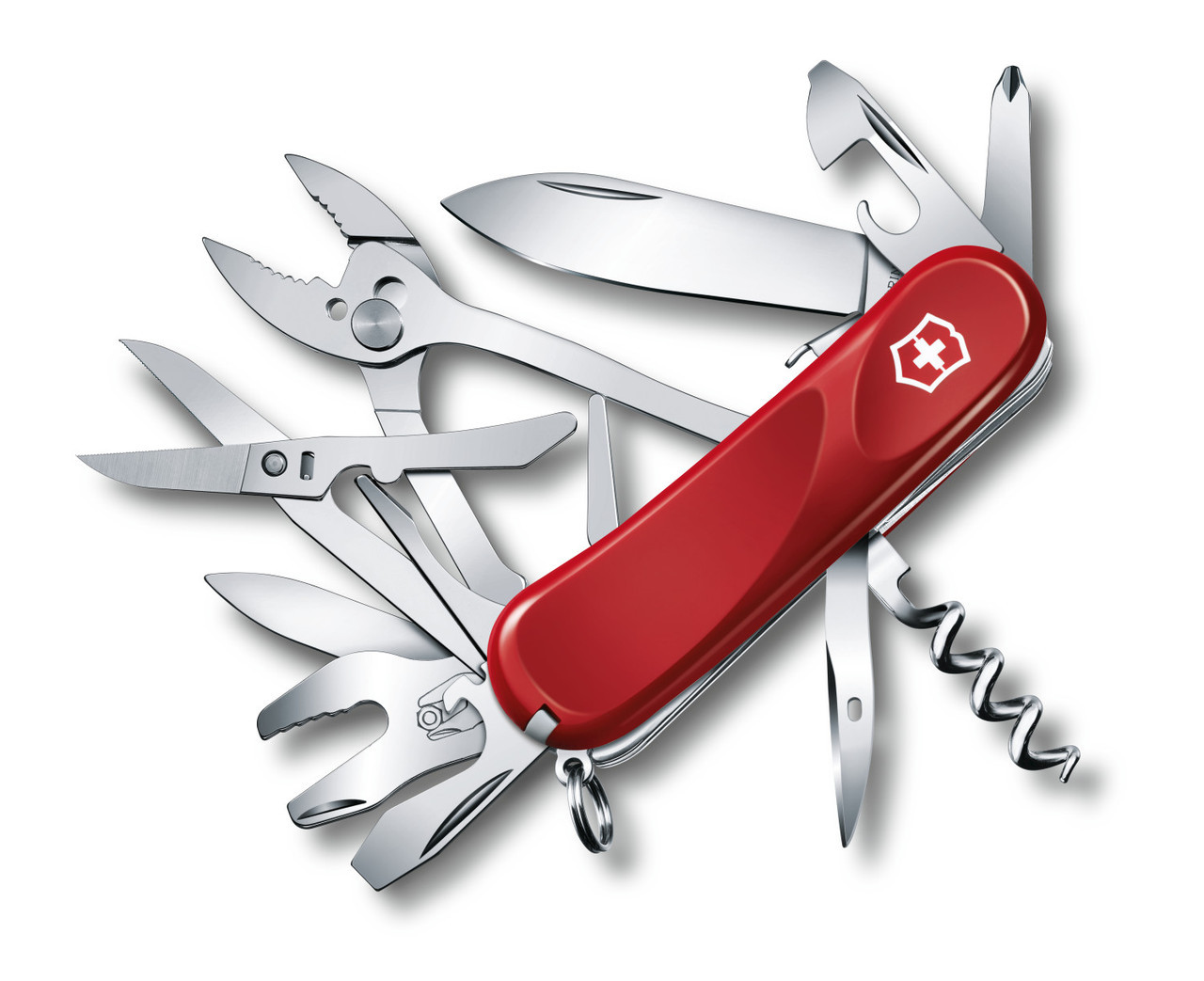 

Нож раскладной Victorinox Delemont "Evolution S557" Швейцарский нож на 21 функцию красного цвета, Красный