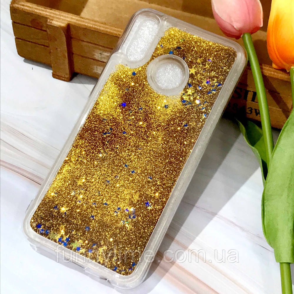 

Чехол Glitter для Xiaomi Redmi Note 5 / Note 5 Pro Global Бампер Жидкий блеск Gold, Фиолетовый