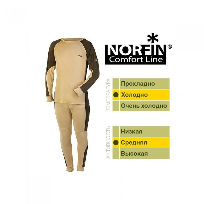 

Термобелье мужское Norfin Comfort Line коричневого цвета