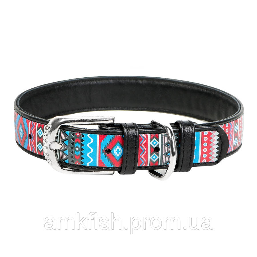 

Collar WAUDOG Этно кожаный ошейник для собак 19-25см х 12мм
