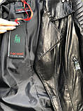 Черная кожаная куртка Турция, фото 8