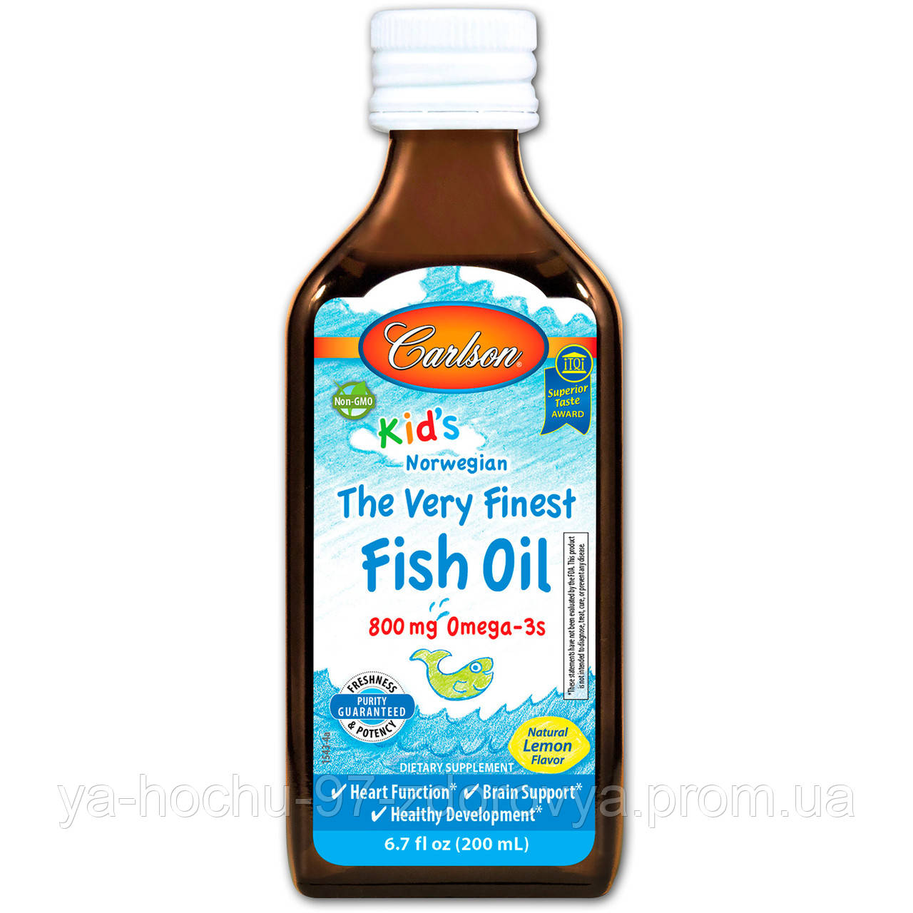 

Carlson Labs, Kid's, Norwegian, The Very Finest Fish Oil, Natural Lemon Flavor, 6.7 fl oz (200 ml)