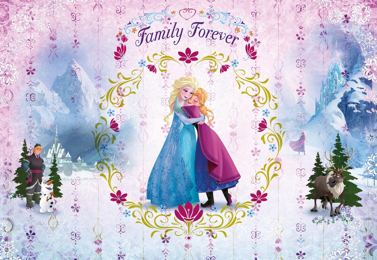 

Фотообои на бумажной основе Komar Disney 8-479 Frozen Family Forever, Розовый