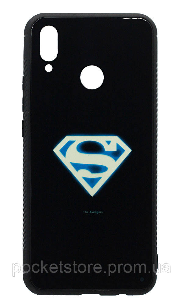 

Чохол-накладка Glass Indigo + Border Silicon для Huawei P Smart Plus (INE-LX1) Superman