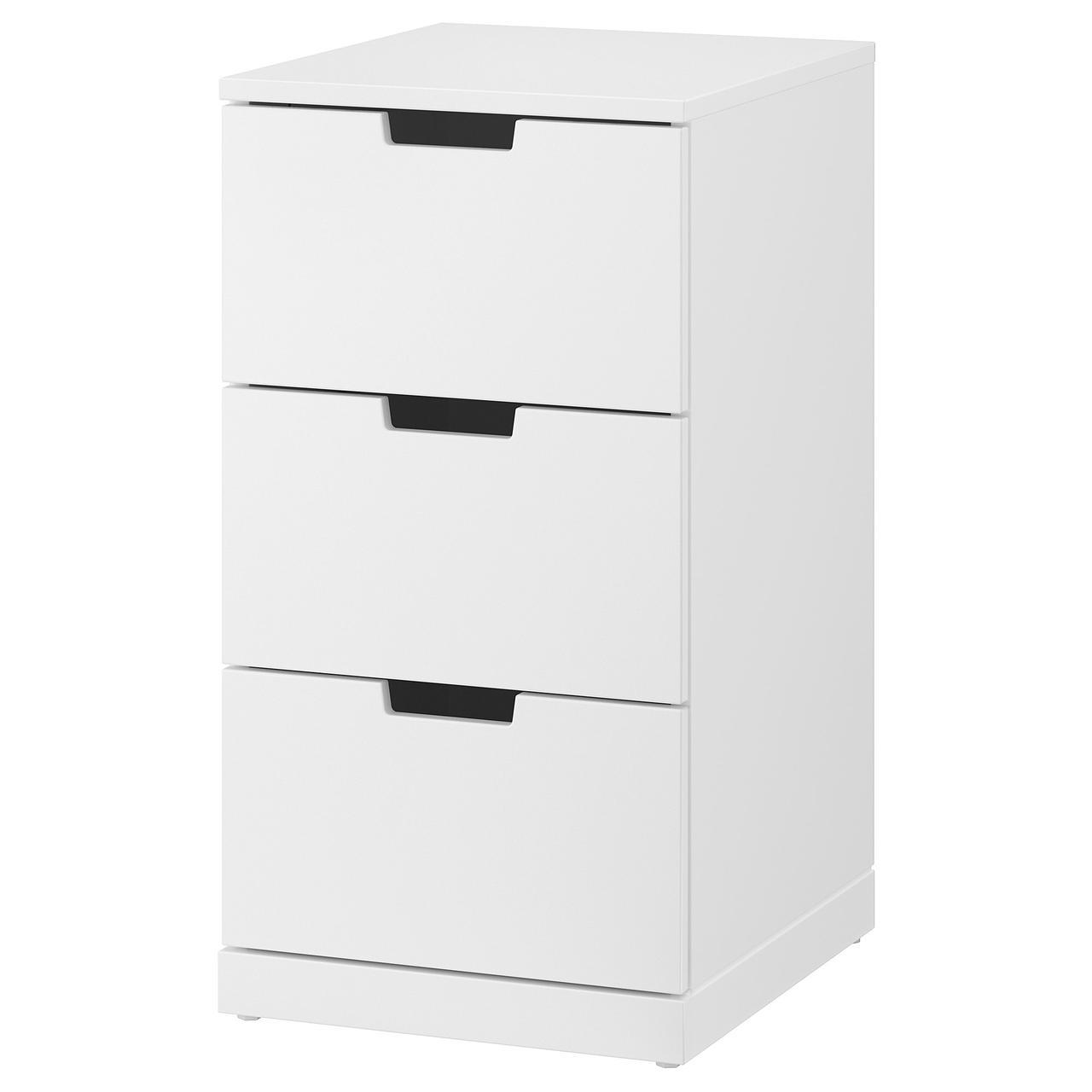 

IKEA NORDLI (392.398.35) Комод, 3 ящика, антрацит