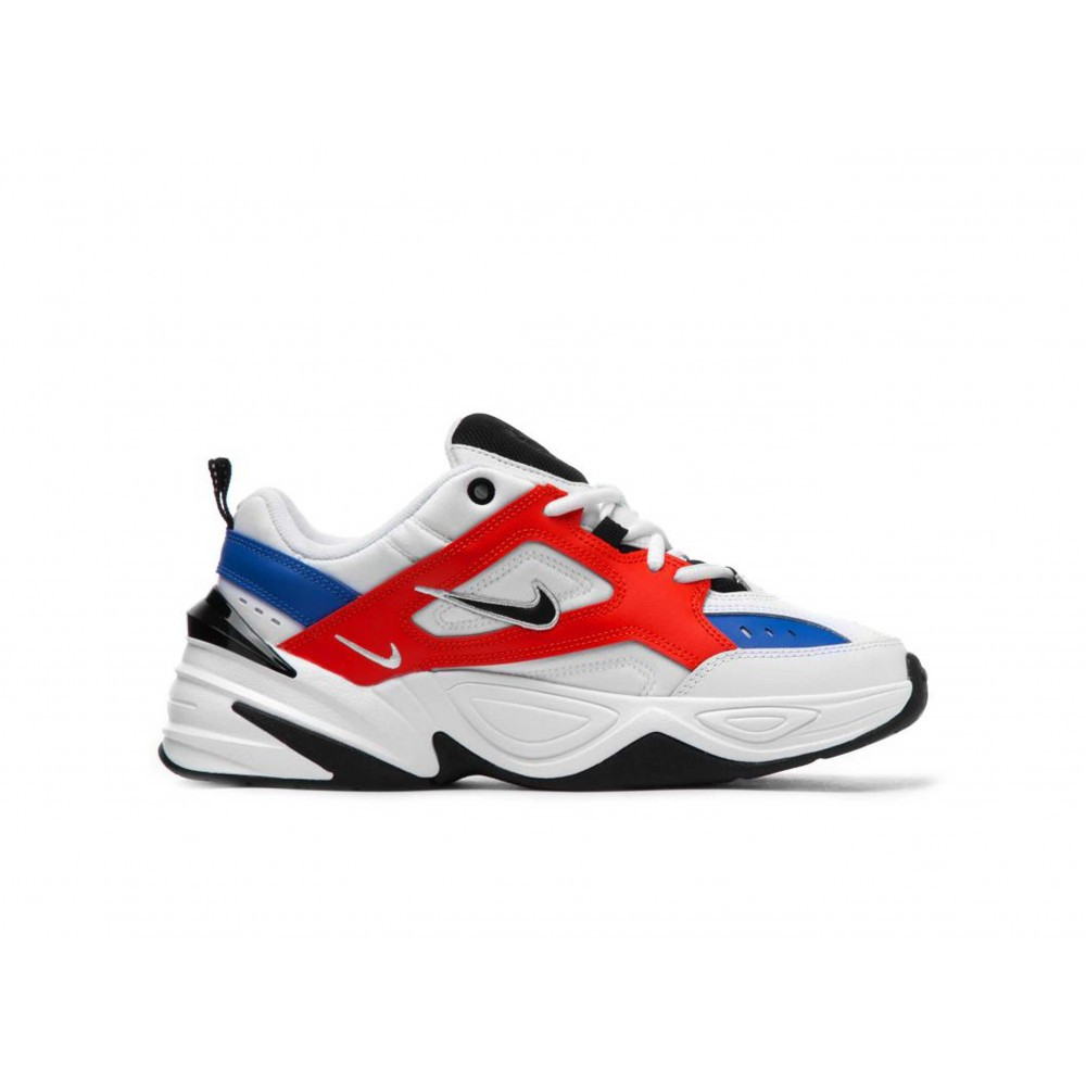 nike tekno blue red