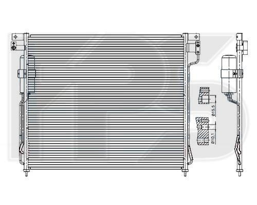 

Радиатор кондиционера Nissan Navara / Pathfinder (NRF) FP 50 K352-X