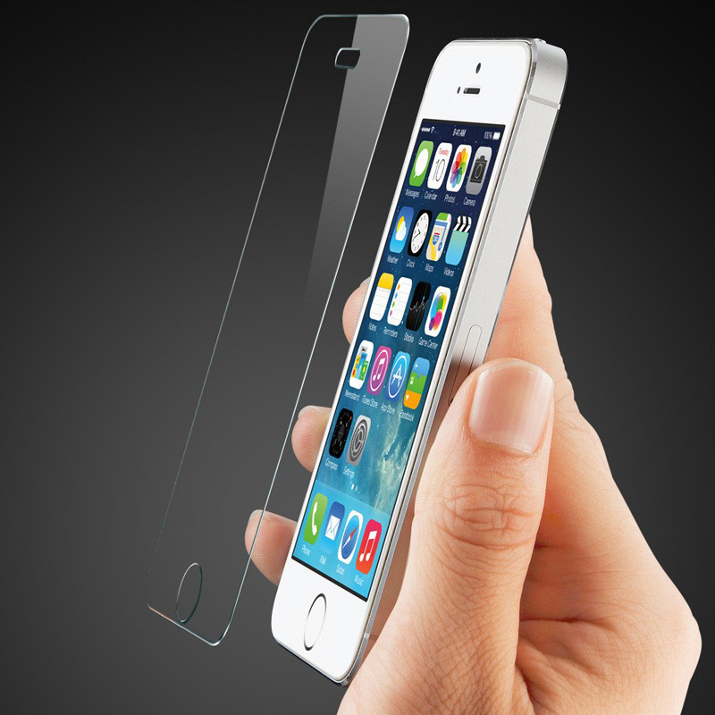 

Ультратонкое защитное стекло для iPhone 5S 0,1мм