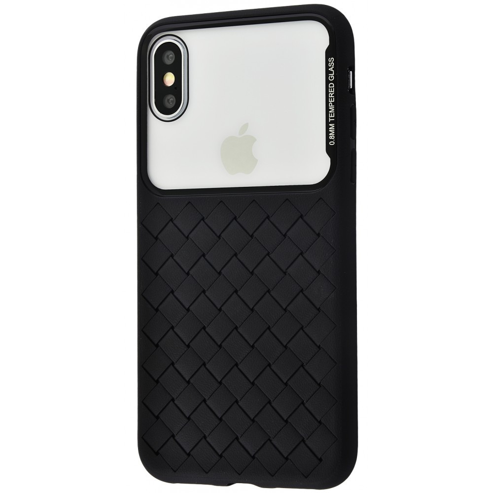 

Baseus Glass Weaving Case (Tempering Glass+TPU) iPhone Xs Max (2 цвета) черный