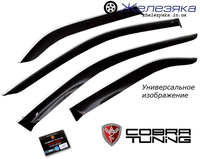 

Ветровики Kia Ceed I Hb 5d 2007-2012 хром-полоса (Cobra Tuning)