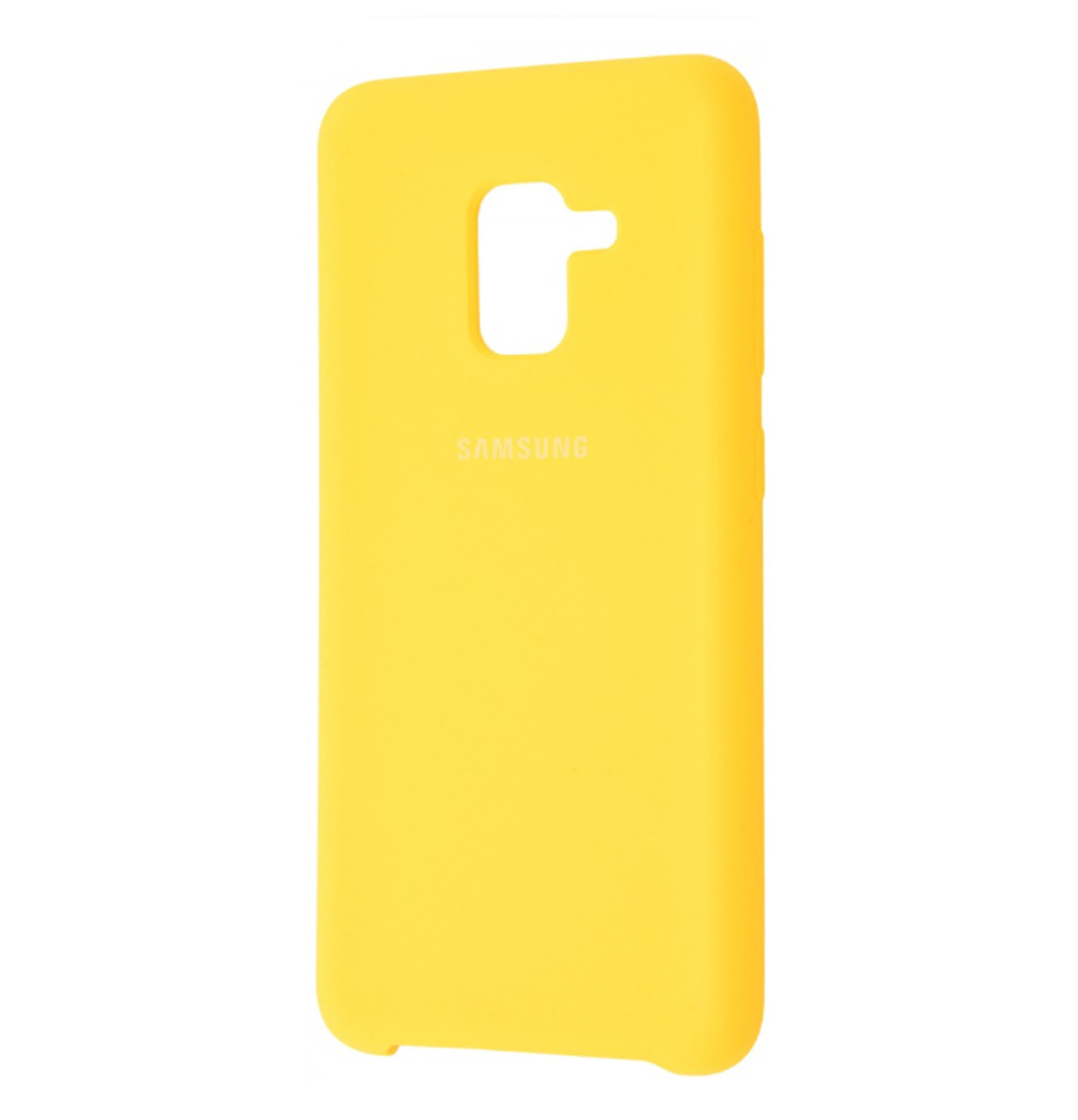 

Чехол-накладка Original Silicone case на Samsung Galaxy A8 (2018) SM-A530F Yellow, Желтый