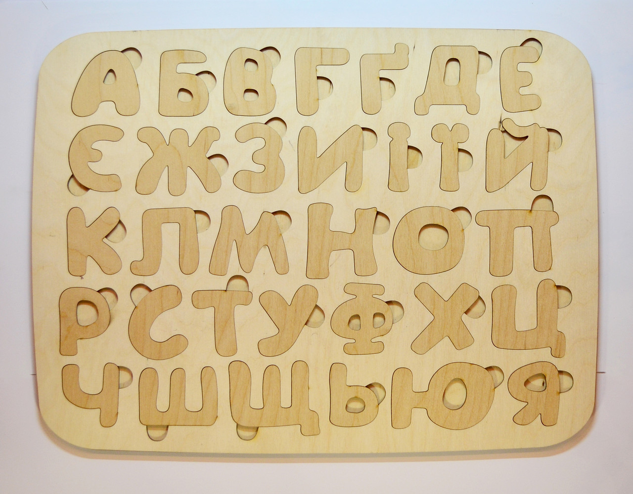 Деревянный украинский алфавит(азбука) 48х37см.