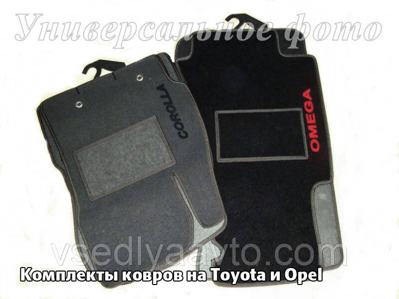 

Ворсовые коврики в салон KIA Carens АКП (2006-2012), Черный