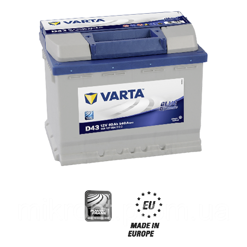 

Аккумулятор Varta Blue Dynamic D43 (560127054) 6СТ- 60 L+