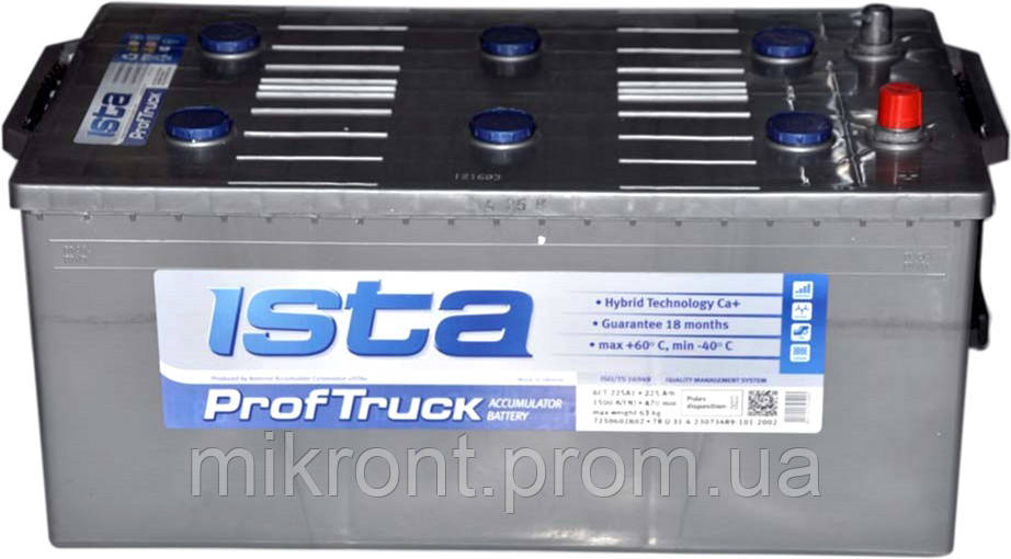 

Аккумулятор Ista Proftruck 6СТ-225 L+