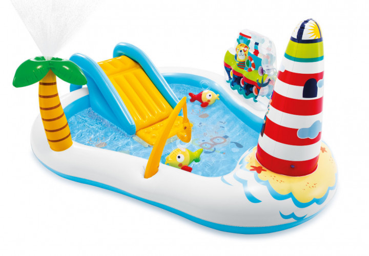 

Надувной игровой центр Intex «Веселая Рыбалка» 57162 (218*188*99 см) с надувной удочкой, 2 рыбы, Разные цвета