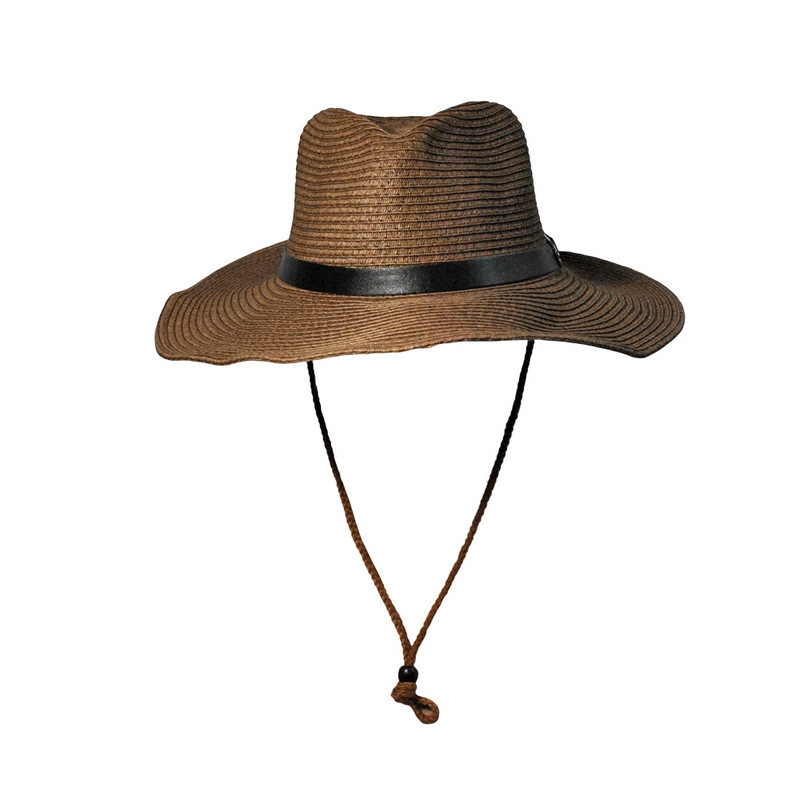 Ковбойський капелюх пляжна унісекс з мотузочком коричнева, фото 1