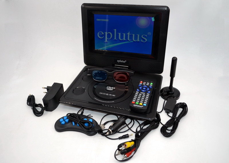  Портативный DVD плеер Eplutus EP-9521T с цифровым тюнером Т2 (9.5 дюймов) телевизор в машину
