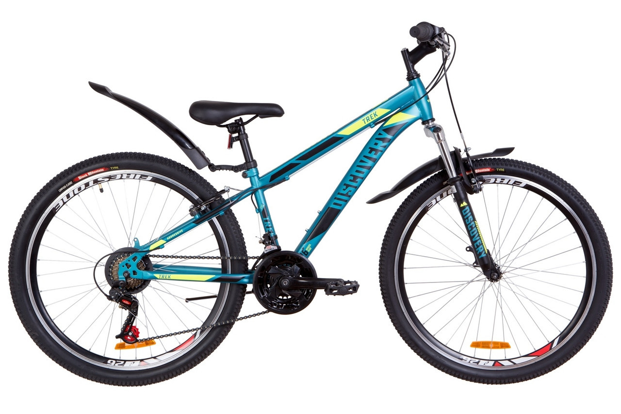 

Горный велосипед DISCOVERY TREK AM VBR 26" (малахитово-желтый ) r18