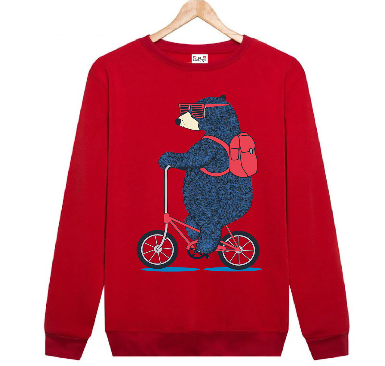 

Джемпер МЕДВЕДЬ на велосипеде детский красный 152-158, красный