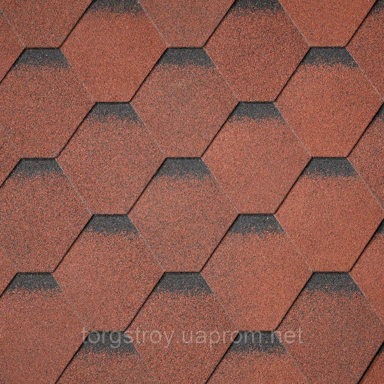 

Битумная черепица Superglass™ HEX 20 Tile Red Ultra