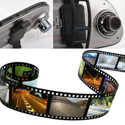 Видеорегистратор зеркало Anytek G77 Full HD 1080P на 2 камеры  4.5" датчик движения угол обзора 150