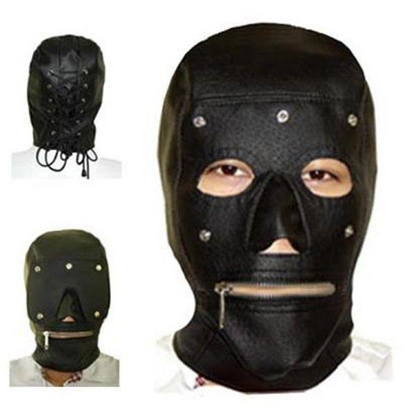 Muzzled Universal Bdsm Hood With Removable Muzzle