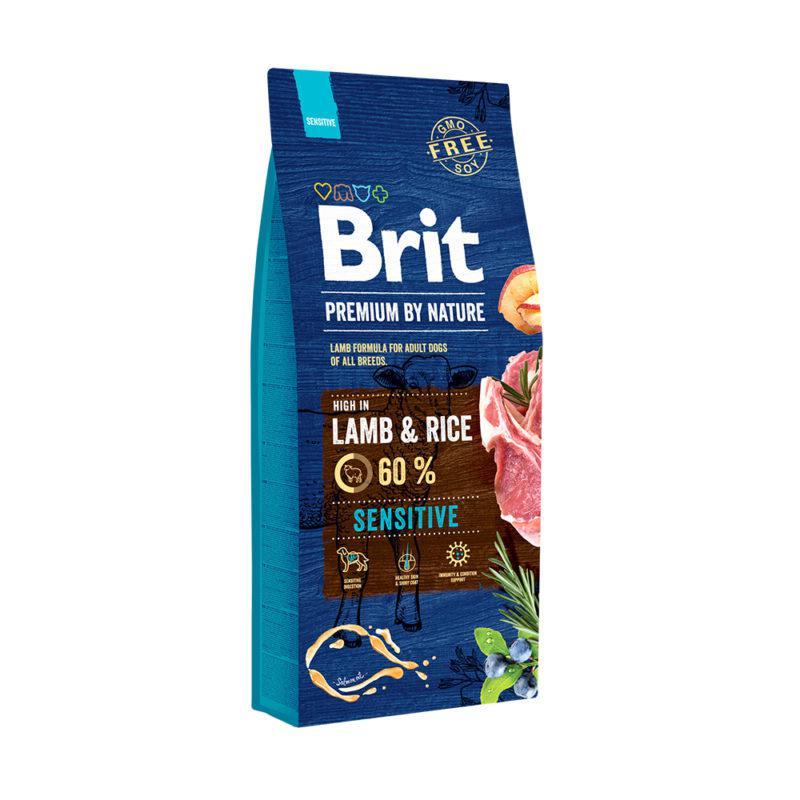 

Сухой корм Brit Premium Sensitive Lamb&Rice для собак с чувствительным пищеварением, 15 кг