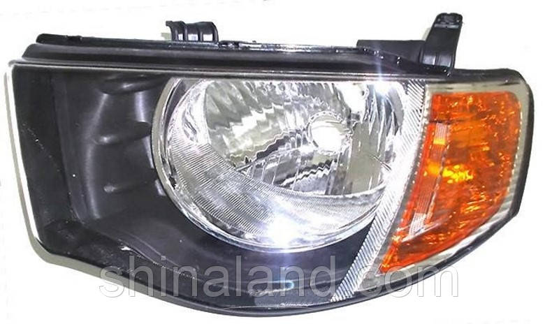 

Фара Mitsubishi L200 IV c 2005 - 2015, левая, электр., желтый поворотник, (Depo)