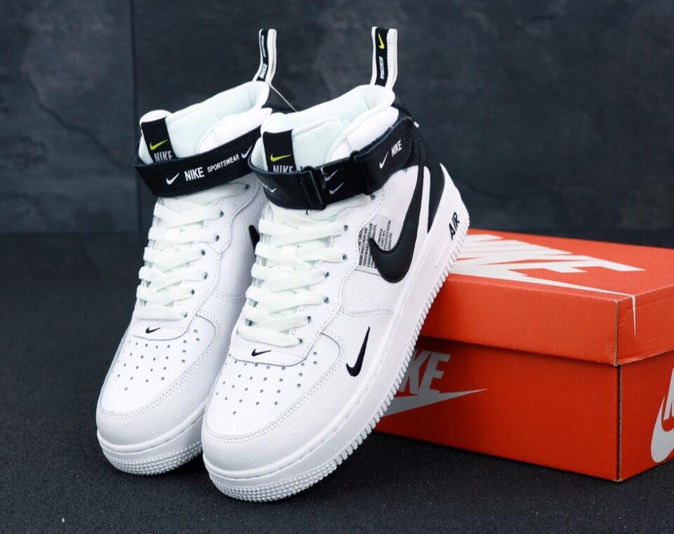 Кроссовки Nike Air Force 1 Mid TM White Black (Высокие белые кроссовки: 1  575 грн. - Кроссовки Киев на BESPLATKA.ua 92181050