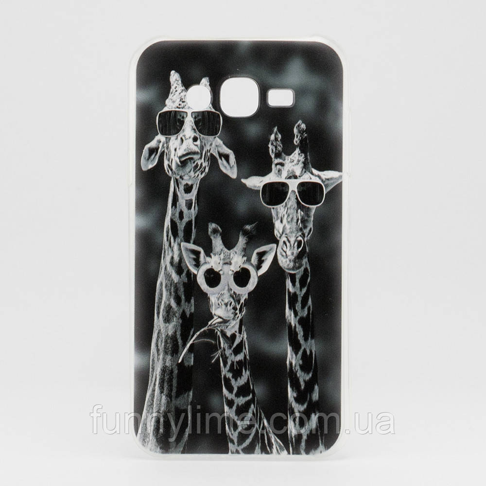 

Чехол Print для Samsung J7 2015 / J700H / J700 / J700F силиконовый бампер с рисунком Giraffes