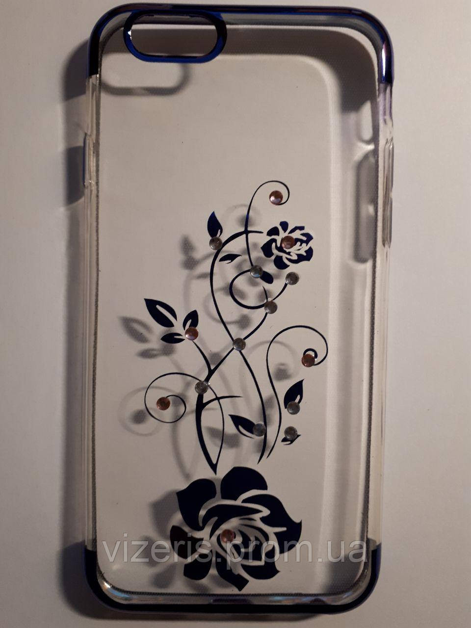 

Накладка Diamond Flower iPhone 6G/6S Синий