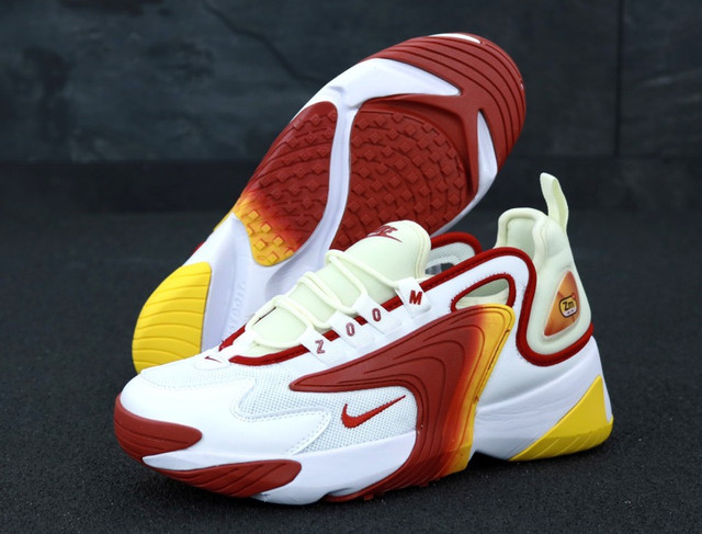 nike zoom 2k white red yellow