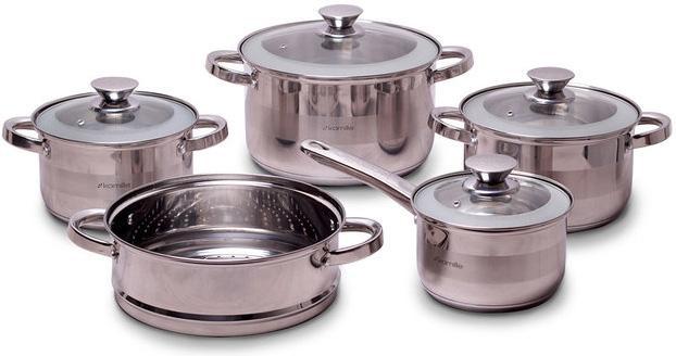 

Набор кухонной посуды Kamille Springfield 9 предметов, нержавеющая сталь