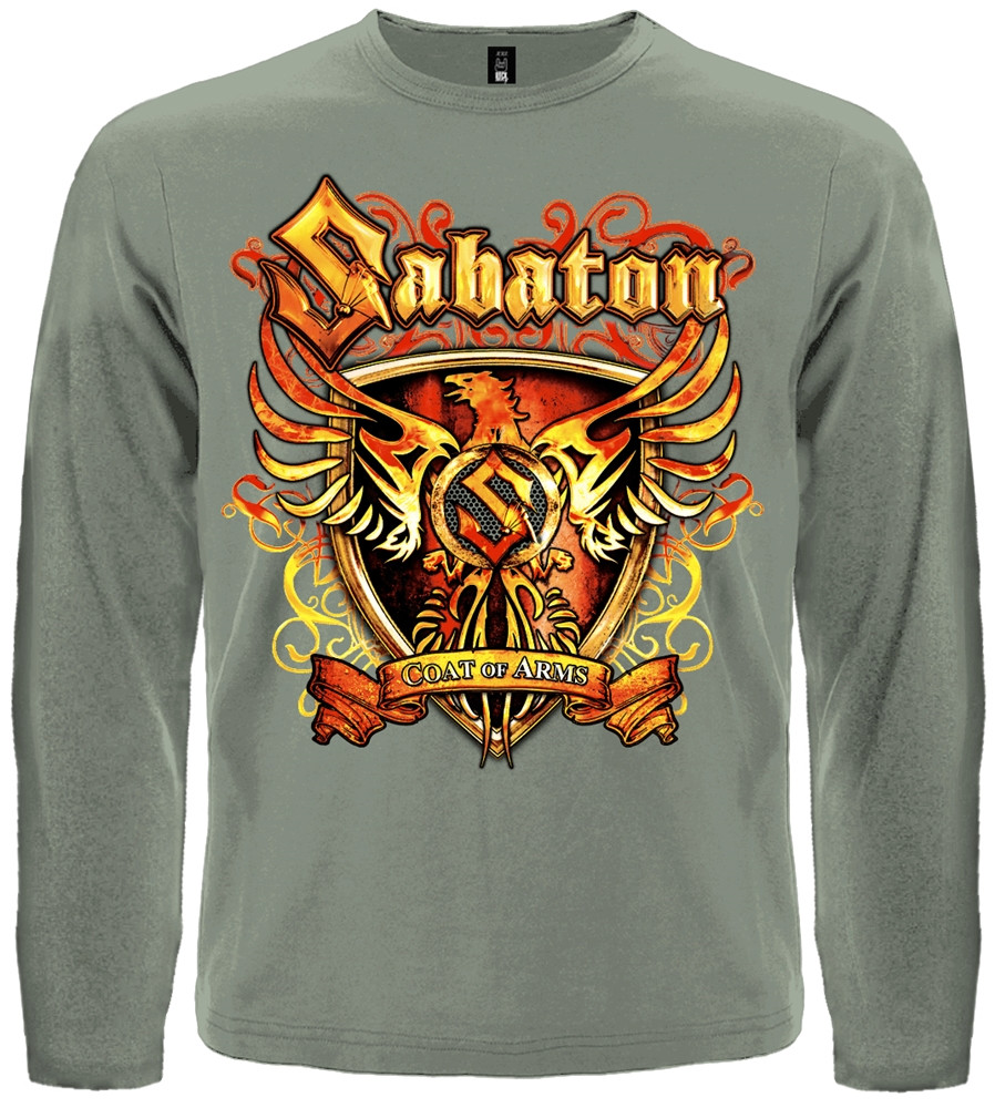 

Футболка с длинным рукавом Sabaton "Coat of Arms" (олива), Размер M